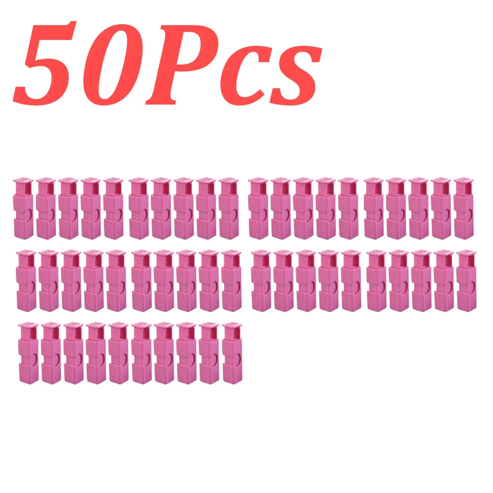 1-60Pcs Food Sealing Clips Squeeze Bread Bag Plastic Bag Sealing Clips Snack Bag Moisture-proof Fresh-keeping Clips Reusable