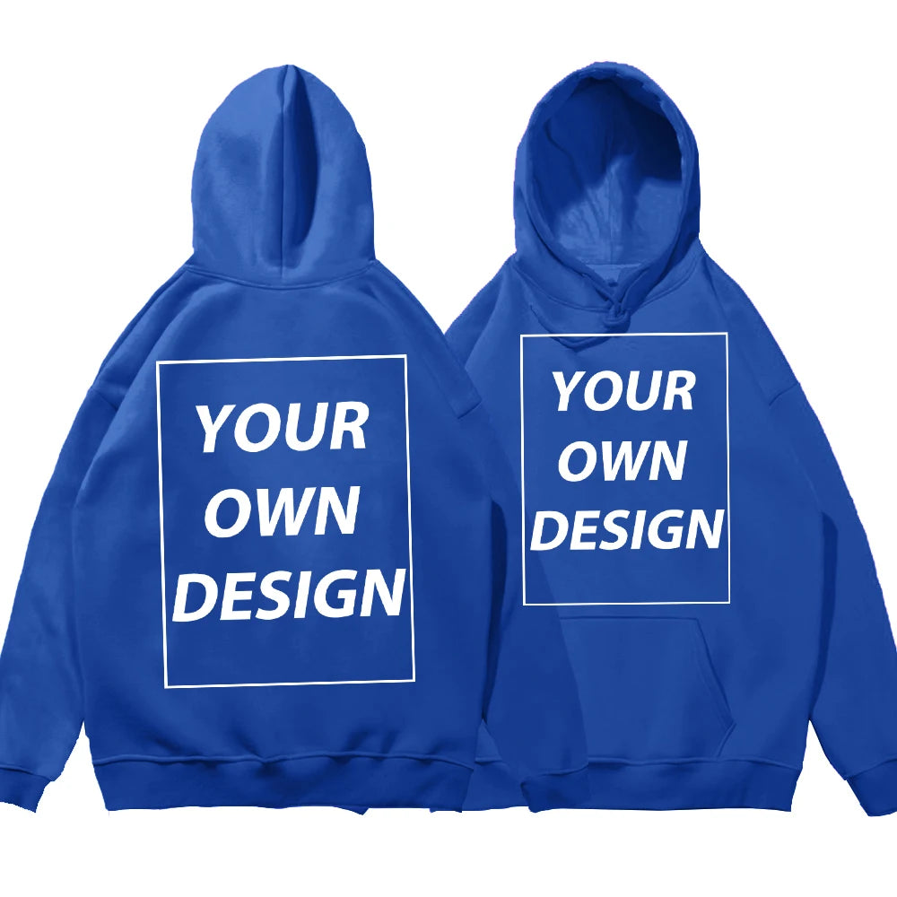 Custom Print Pullover Hoodie, Personalized Sweatshirt