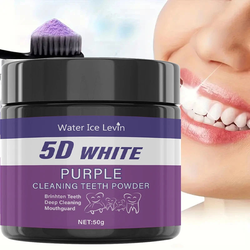 Purple Teeth Cleaning Powder - Whitens Teeth in 5 Days | Sulfate-Free