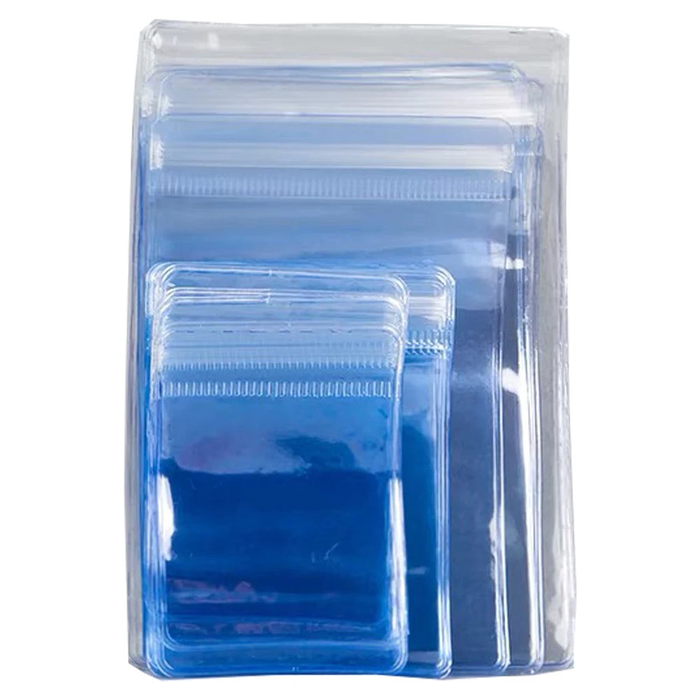 100Pcs/Lot PVC Anti-oxidation Clear Zip Lock Bag Jewelry Jade Gift Craft Storage Packaging Pouches Reusable Resealable Grip Seal