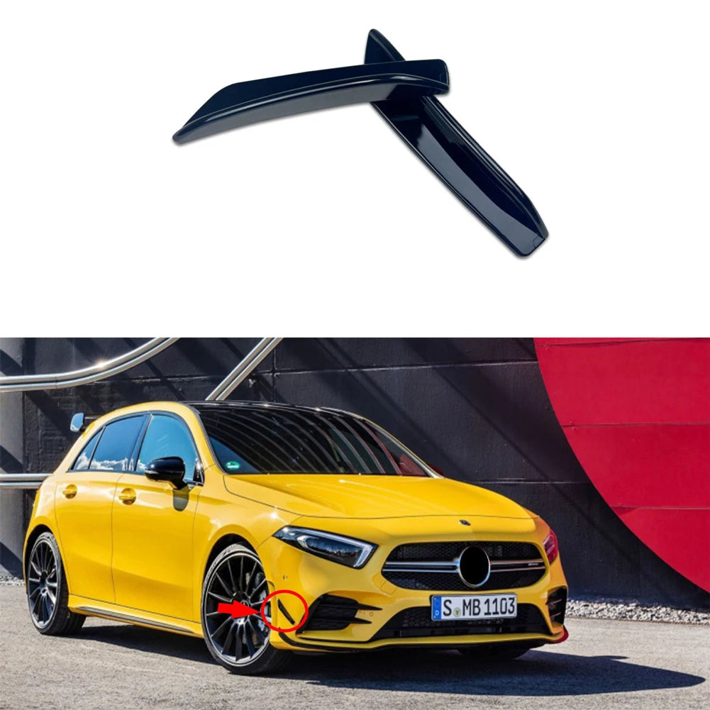 For Mercedes Benz A Class W177 AMG A160 A180 A200 A250 A35 2019+ Front Bumper Fog Lamp Side Canards Fins Lip Splitters Air Trim