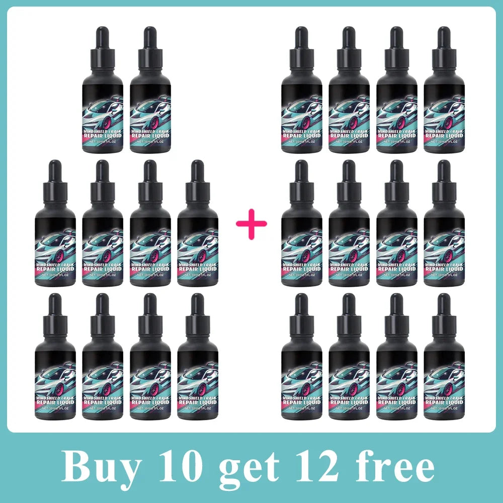 Magic DIY Glass Cure Kit – Car Glass Quick Repair Kit 30ml Nano Fluid Windscreen Scratch Crack Restore Filler