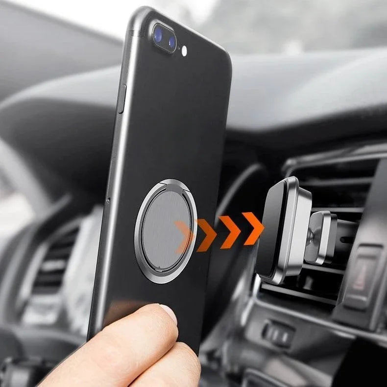 Mobile Phone Socket Holder Telephone Magnetic Car Bracket Stand Finger Ring