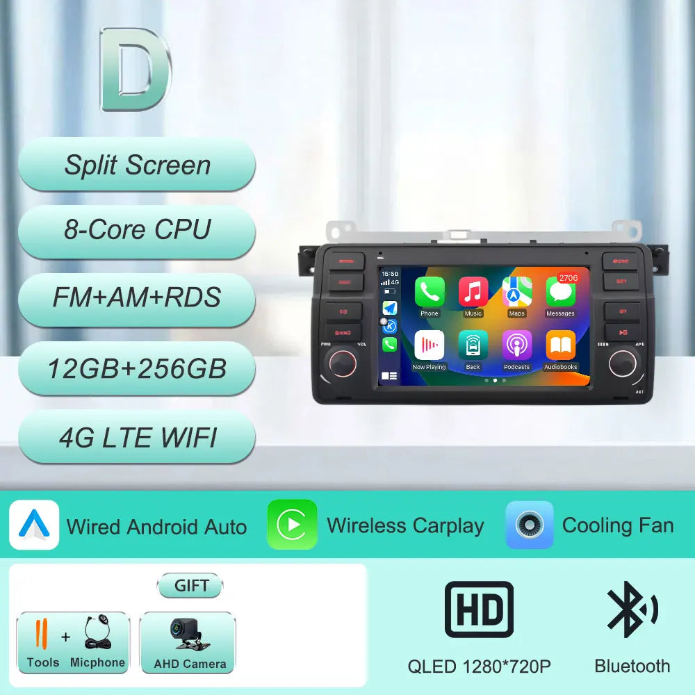 7"Android 16 Car Radio for BMW E46 3 Series 318 320 325 330 335 M3 1998-2005 GPS Navi WiFi Bluetooth FM Touch Screen Car Stereo