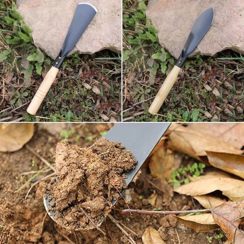 MMAlto Metal Garden Hand Shovel & Trowel Set – Flat & Sharp Head | Stainless Steel | Digging, Planting, Transplanting & Weeding Tool | 32cm