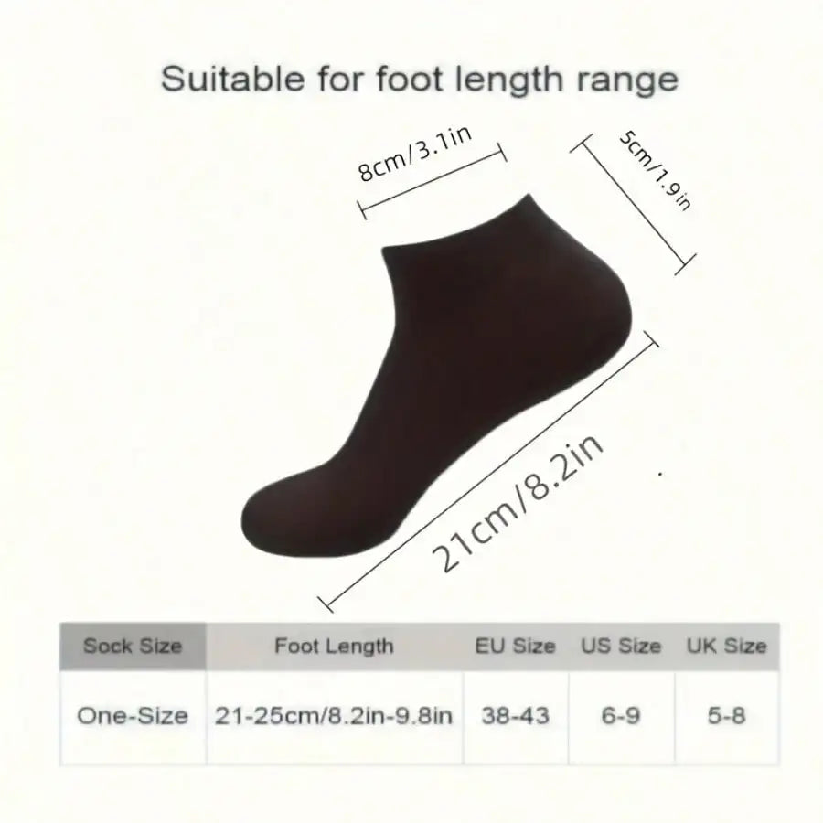 10-Pair Thin Ankle Socks - Breathable & Sweat-Absorbing
