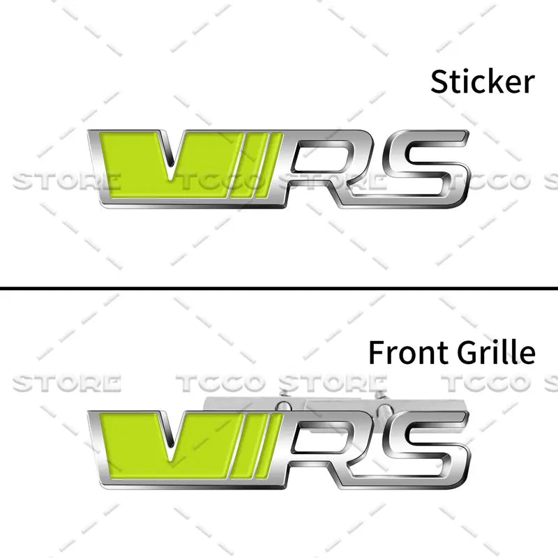 3D Chrome Metal Car Styling VRS Logo Front Grille Emblem Sticker For Skoda Octavia Fabia Rapid Superb Kodiaq Rear Trunk Decor