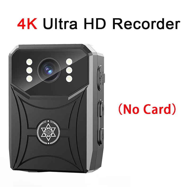 4K WiFi Body Camera — Night Vision Recorder, 3000mAh, IPS Screen