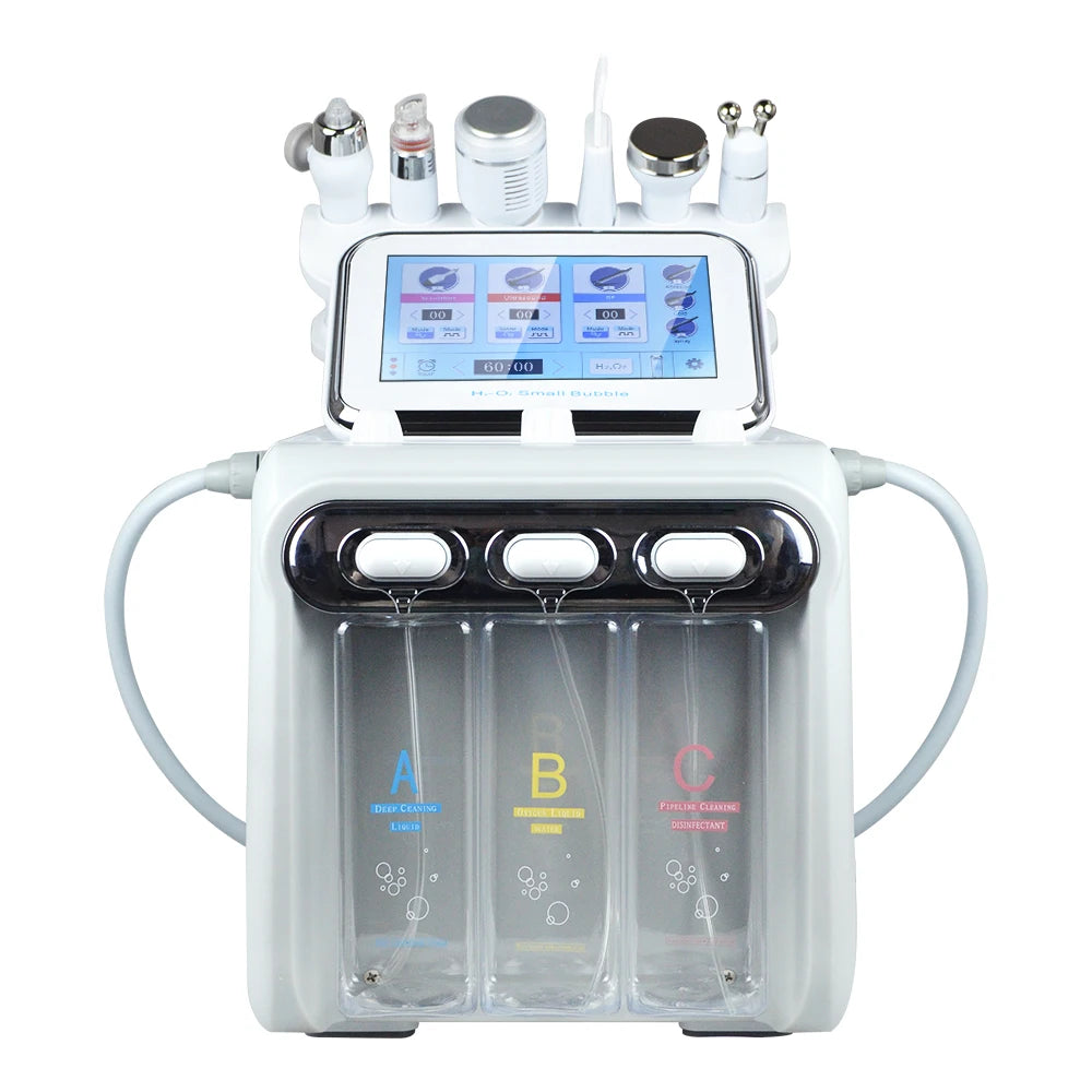 6 in 1 Hydro Microdermabrasion Aqua Peeling H2O2 Facial Machine Hydra Water  Dermabrasion Peel Oxygen Jet Beauty Equipment