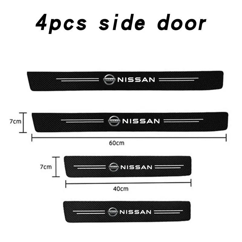 Carbon Fiber Car Sticker Car Door Protective Strip For Nissan J10 X-Trail Qashqai Juke Leaf Micra NOTE Patrol Pulsar NISMO
