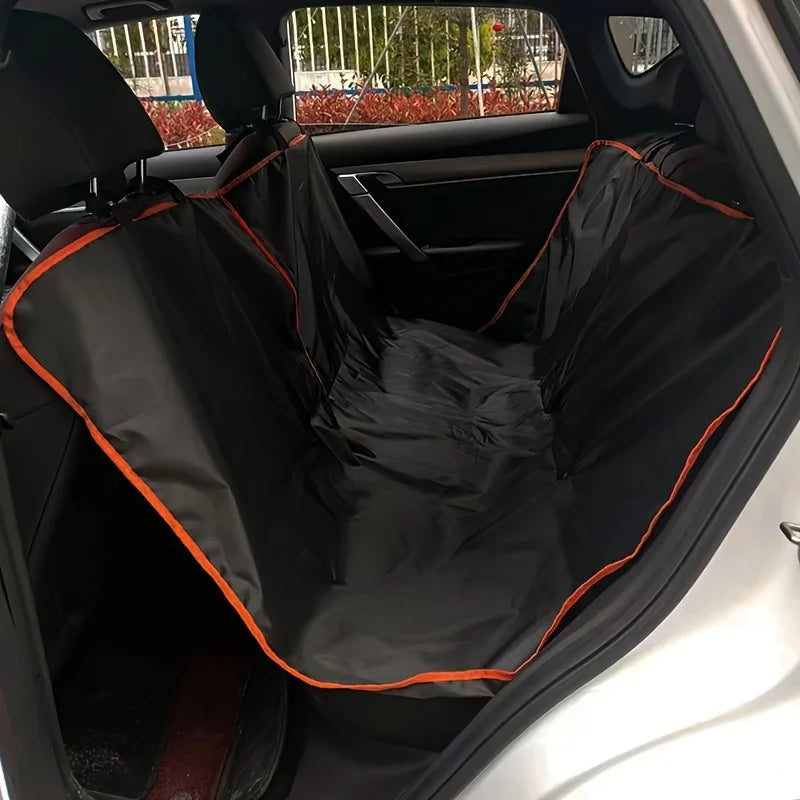Foldable Waterproof Pet Car Seat Cover with Safety Straps – photo 2