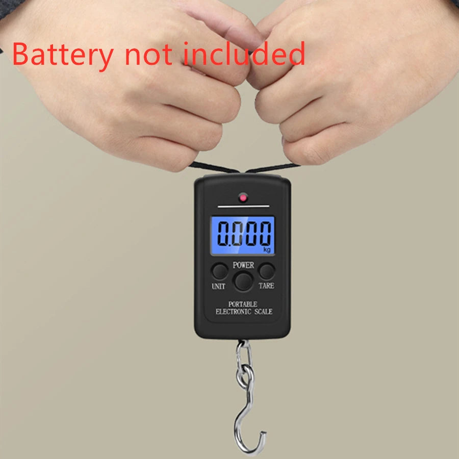 40kg Multifunctional Mini Electronic Digital Portable Hanging Scale Weighs Tool for Fishing Luggage Suitcase Travel Hook Scales