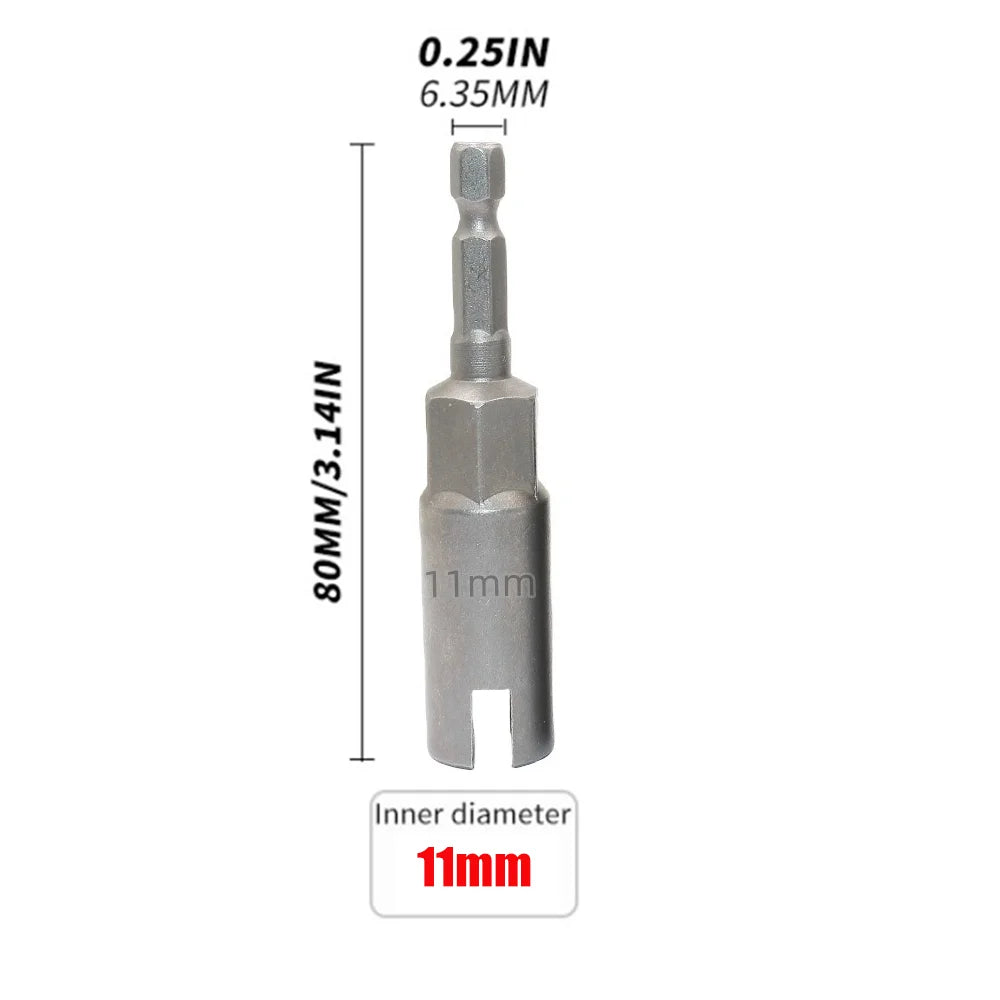 80/65mm 1/4” Hex Shank Wing Nut Driver Set Slot Wing Nuts Drill Bit Socket Wrenches Powerful Socket Inner Hexagonal Wrench