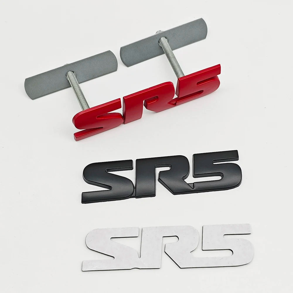 3d Metal Letters Logo SR5 Emblem Car Fender Door Side Badge SR5 Sticker for Toyota Tundra Hilux Tacoma 4runner SR5 Acessories