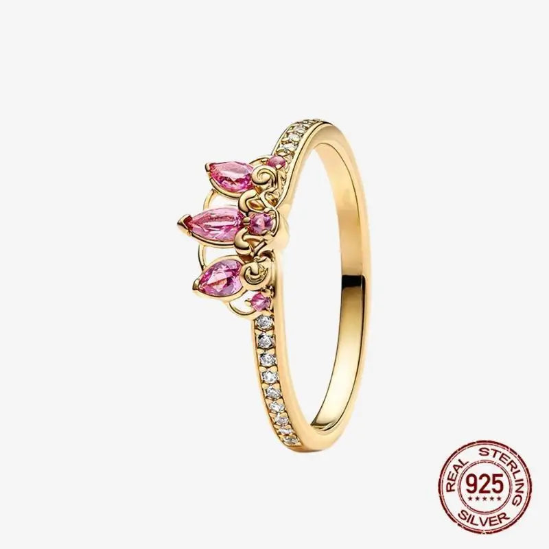 925 Sterling Silver Open Ring Style CZ Paved Heart Butterfly Flower Colorful Gemstone Ring For Women Daily Wear Jewelry Gift