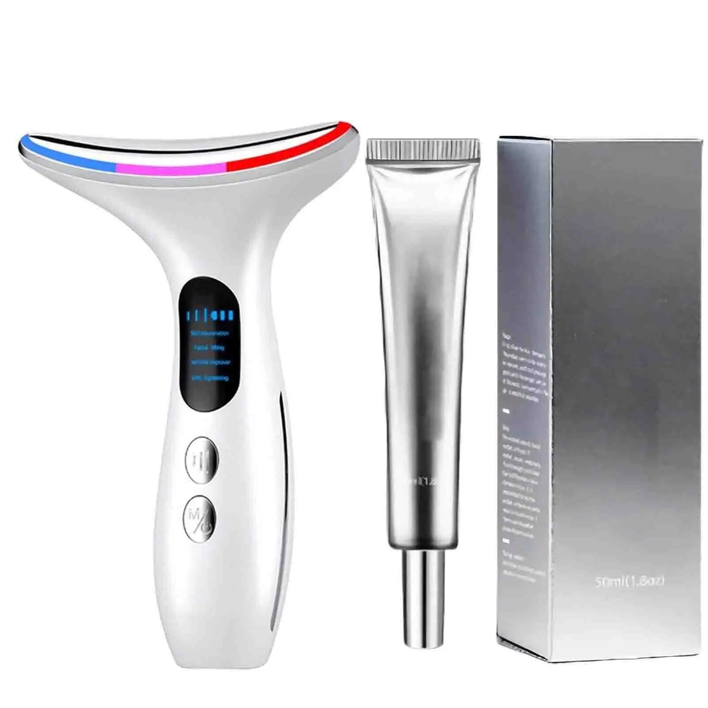 Handheld Face Massager Comfortable Facial Massager Face and Neck Beauty Device for Skin Care Adults Men and Women White