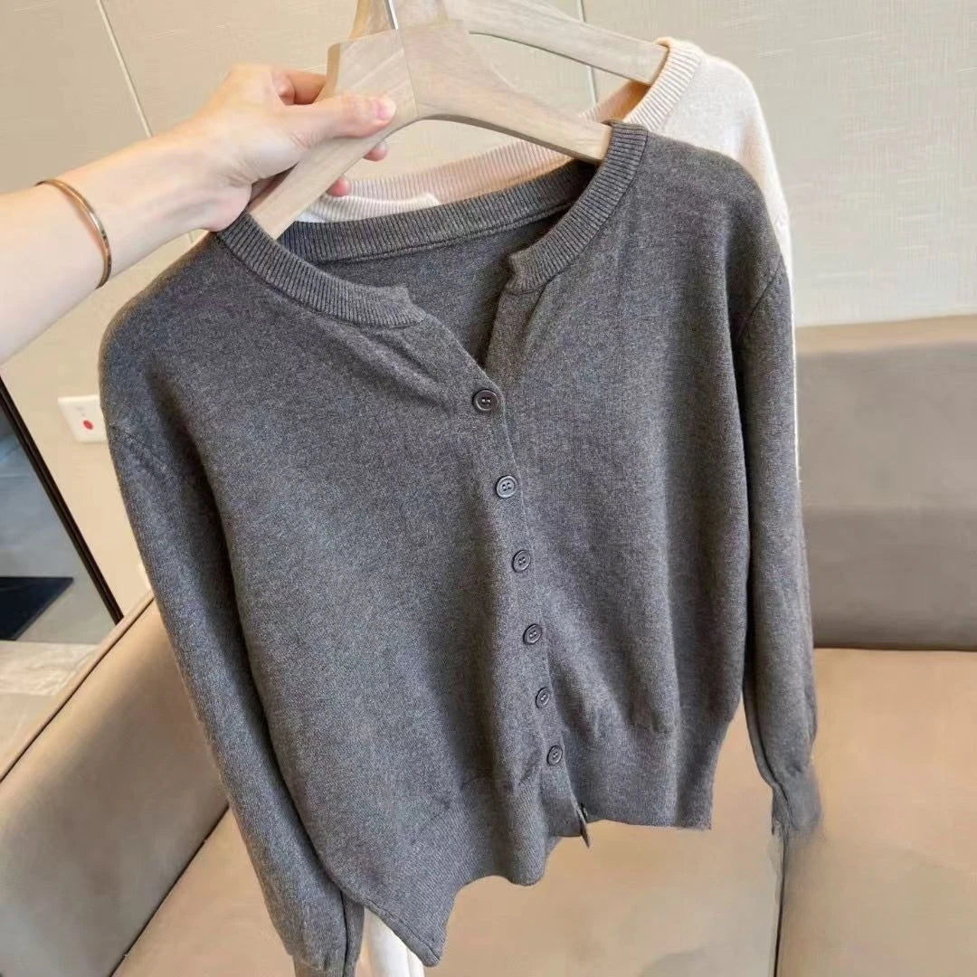 Women's fleece-knit sweater, cropped crew neck — view 8 of 15
