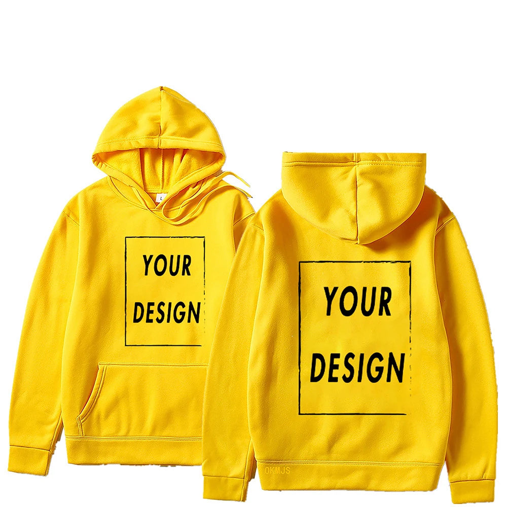 Custom Print Hoodie, Add Your Own Photo or Logo