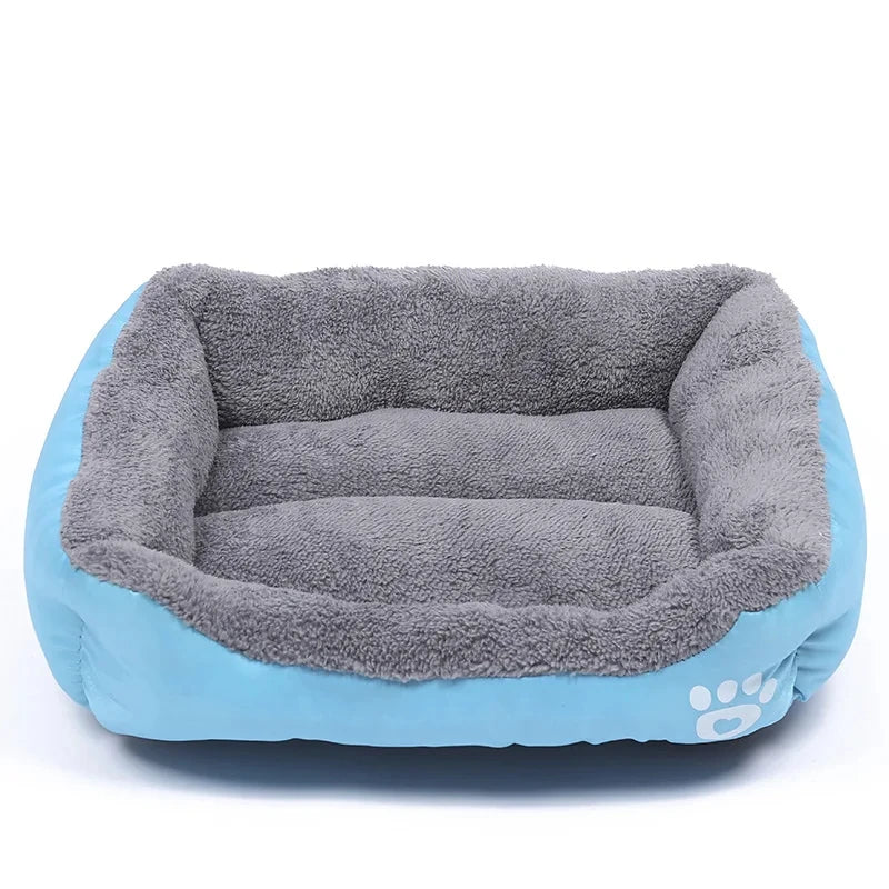 Soft Square Dog & Cat Bed — Washable Elastic Pet Sofa Cushion