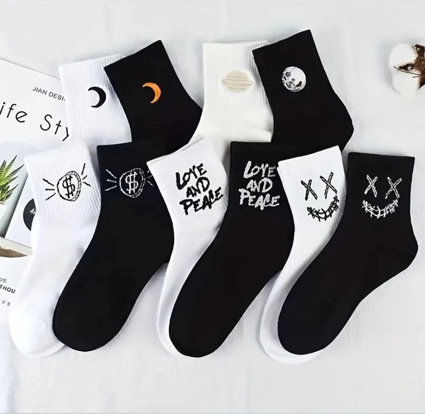 Men's Cotton Blend Crew Socks, 5 Pairs