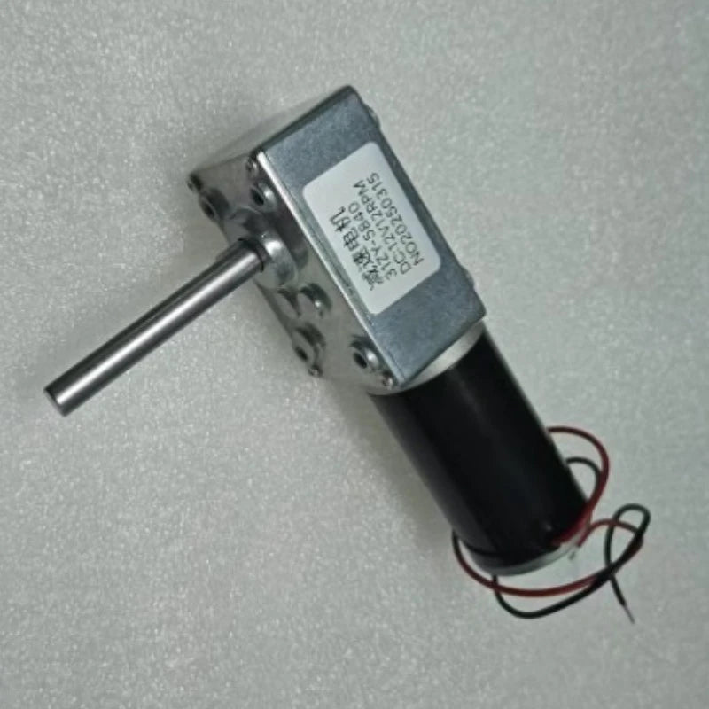 DC12V 24V Powerful Torque Gearmotor Turbo Worm Geared Motor 51mm D-Shaft High Power Reversed Low Speed 70kg.cm Worm Gear Motor