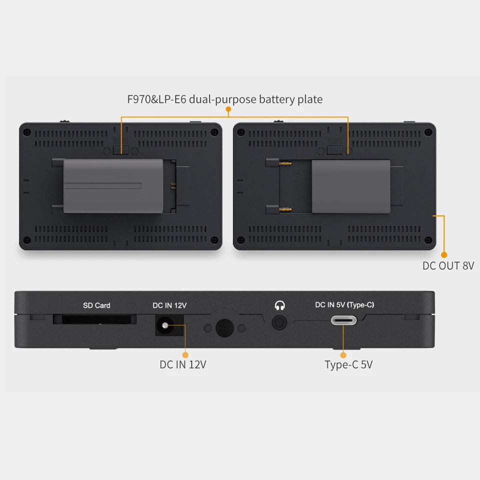FEELWORLD F6 PLUSX Touch Screen 5.5 Inch Portable Monitor Accurate Waveform Monitoring Camere DSLR 3D LUT Full HD 1920x1080