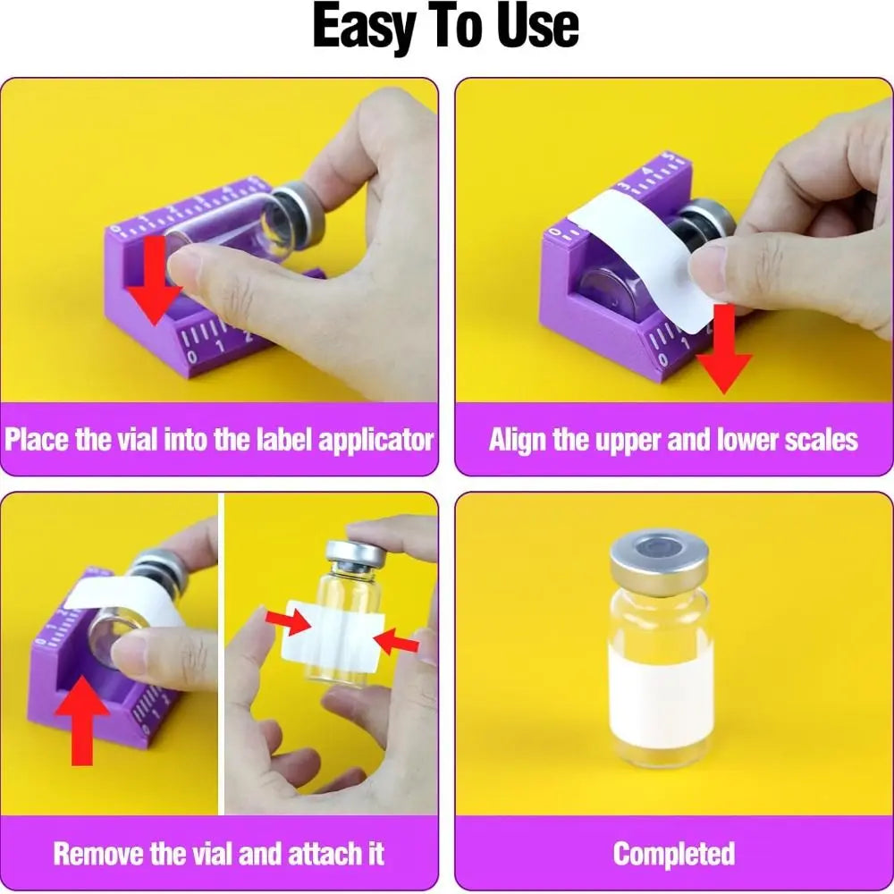 3ml/10ml Vial Label Applicator Easy Alignment Time-Saving Sticker Alignment Tool Precise Application Reusable Labeling Tools