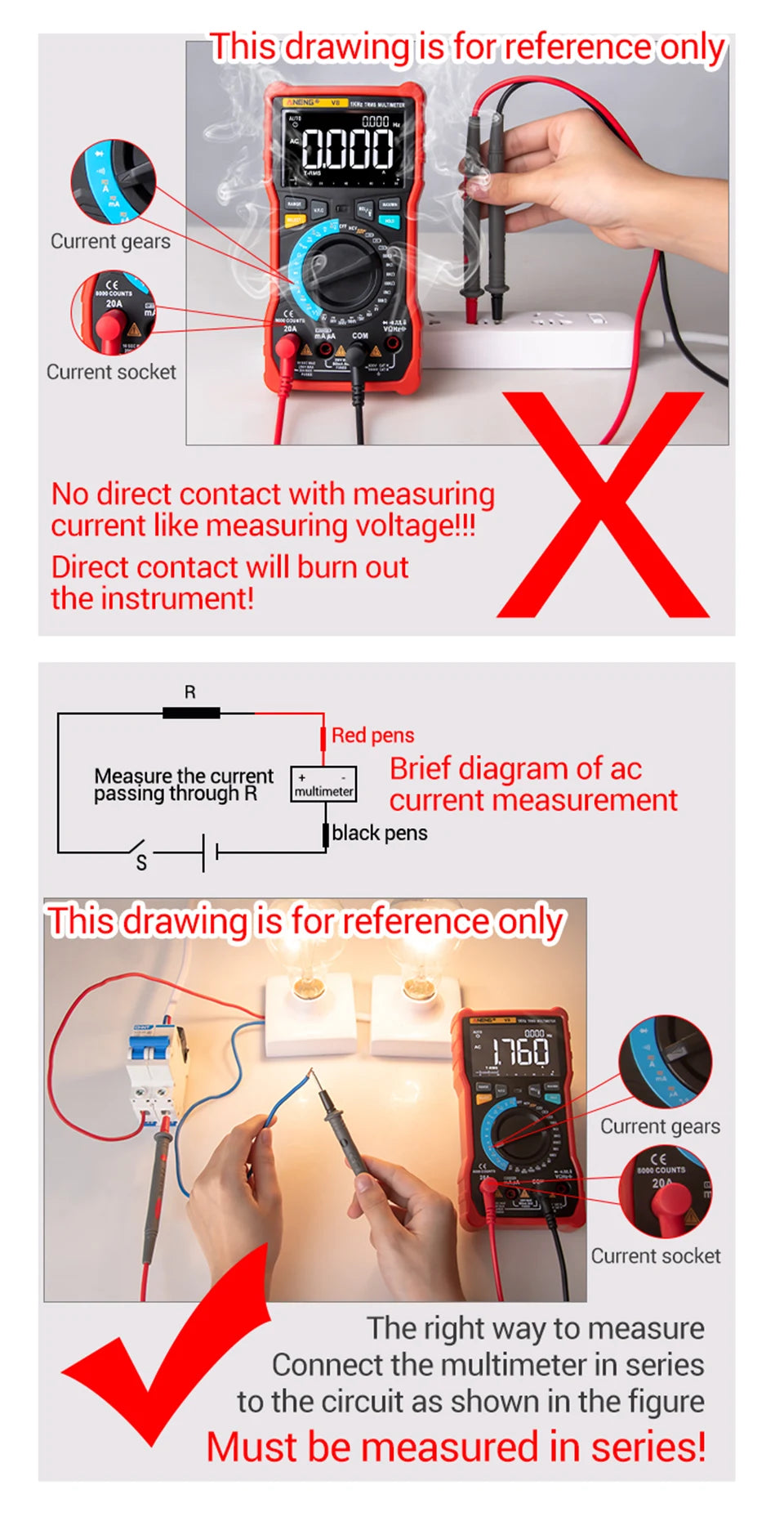 ANENG SZ304 Digital 2026 Counts Multimetes AC/DC Votage Current Resistance Ohm NCV High Precision Professional Multimetro Tester