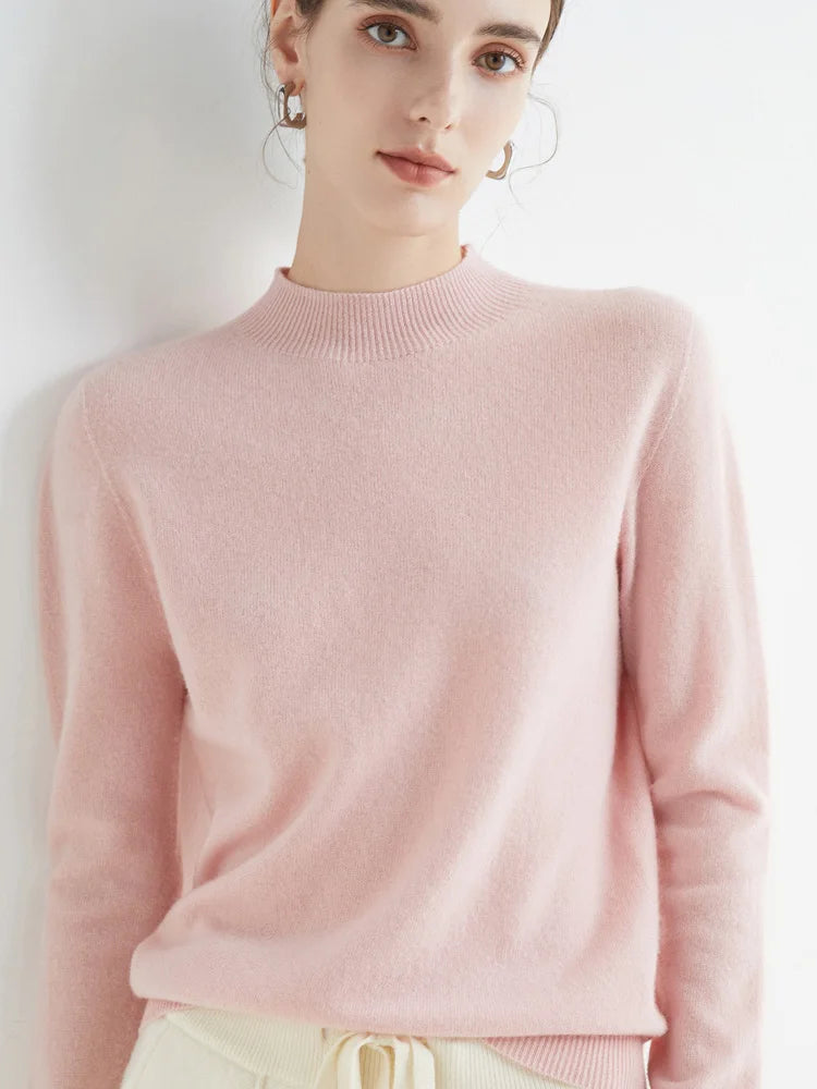 Women's soft mock neck pullover, solid knit — view 14 of 15