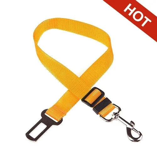 Dog Car Seat Belt Safety Protector – Adjustable Pet Travel Harness Leash & Collar Clip | Universal Fit