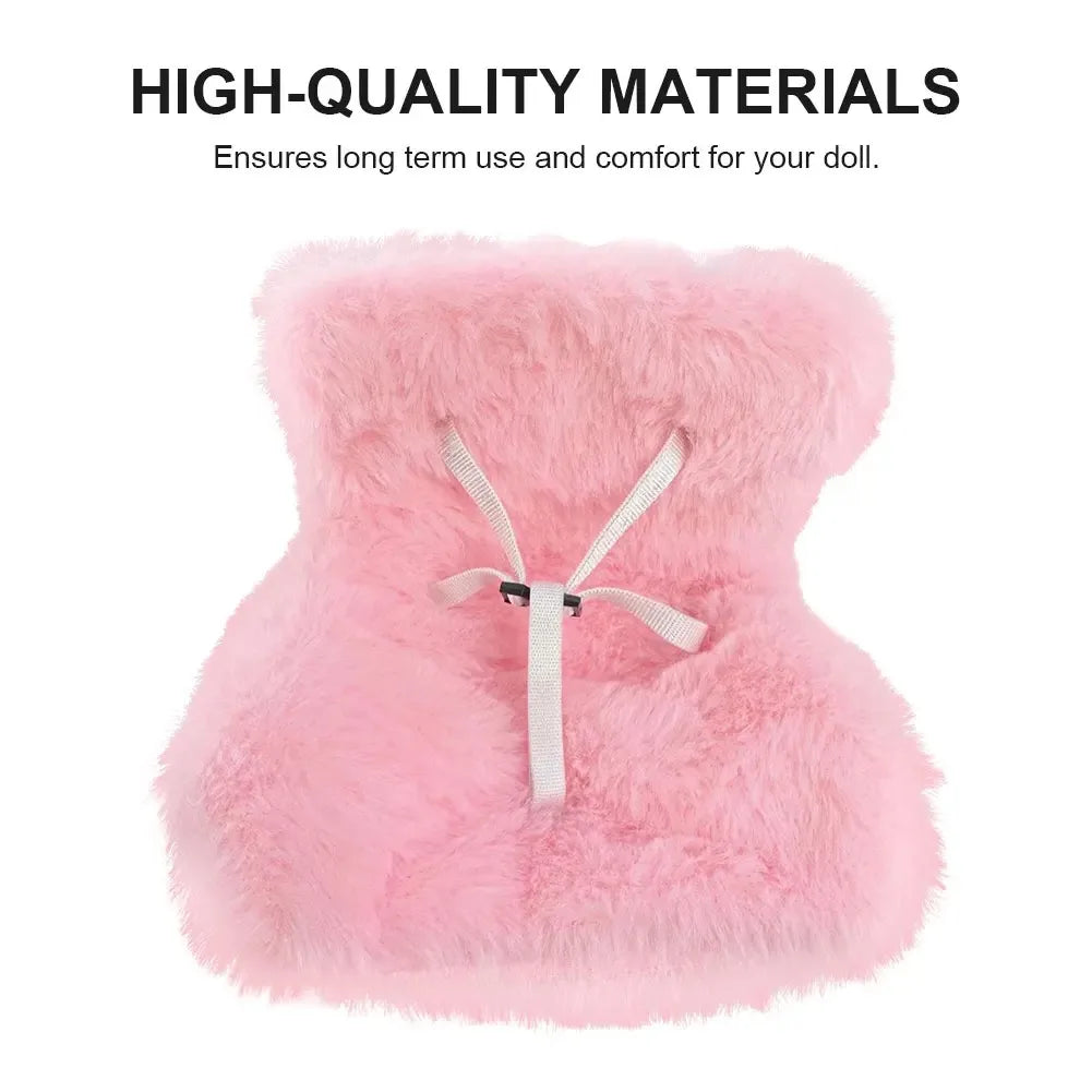 Mini Plush Doll Safety Seat Soft Car Ventilation Safety Chair for Labubu The Monsters Doll Accessories Car Interior Decorations