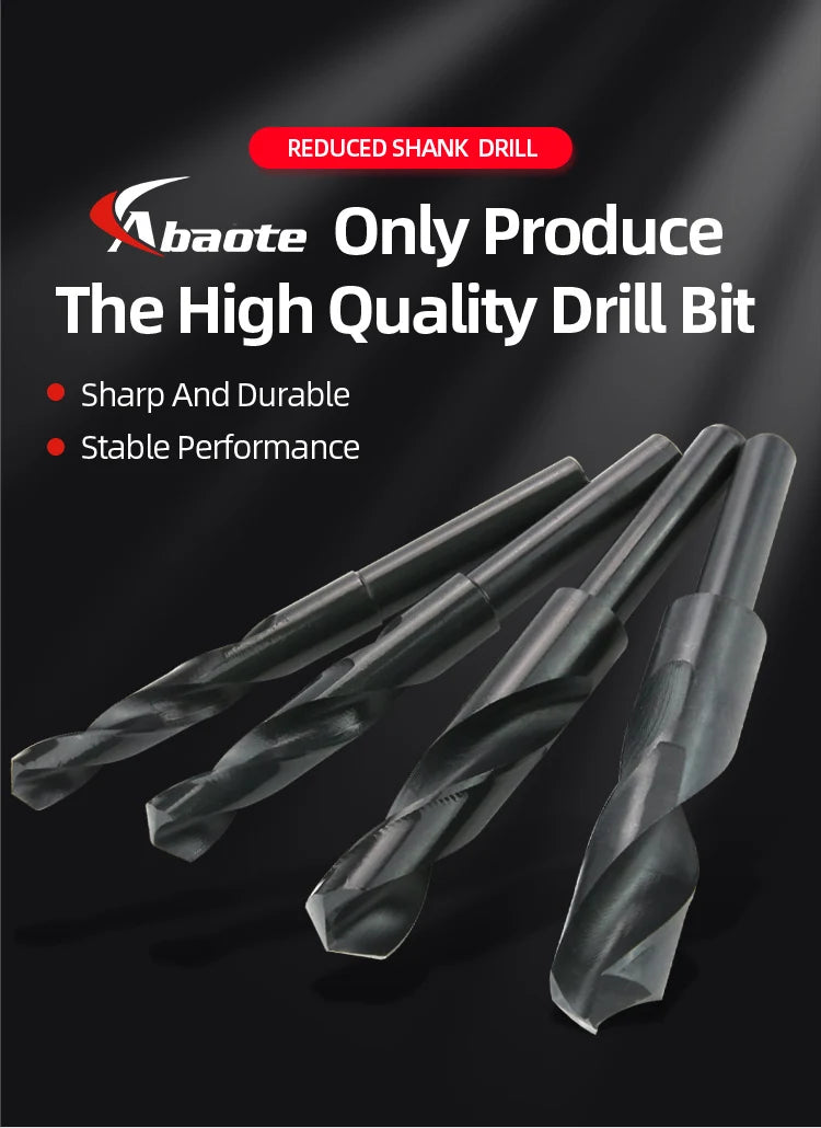 Reduced Shank HSS Twist Drill Bit 13-50mm, Nitride Coated