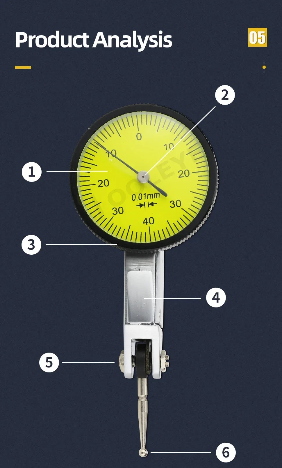 Lever Dial Indicator Magnetic Holder Measuring Probes Indicator Stand Magnetic Base Comparator Watch Tools Micrometer Dial Gauge