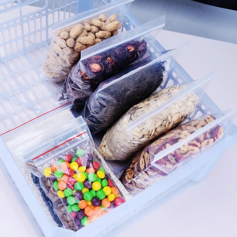 Thicken Clear Zipper Sealed Bags – Heavy-Duty Reclosable Plastic Storage Pouches for Jewelry, Food & Small Parts | Wholesale
