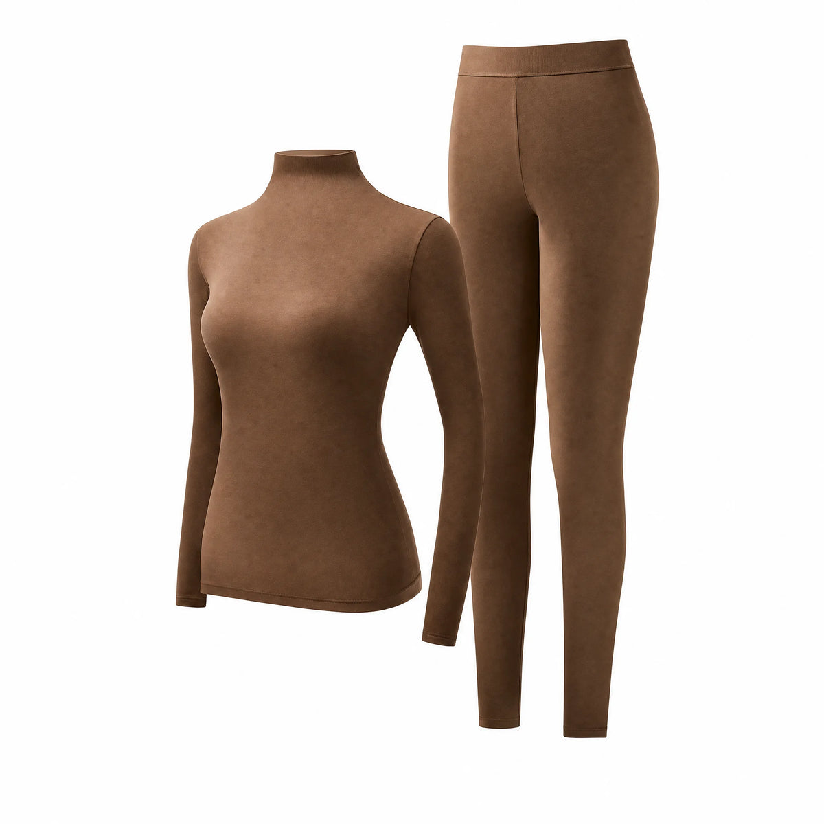Women's Stacked High Collar Thermal Top - Seamless Stretch Base Layer - photo 8
