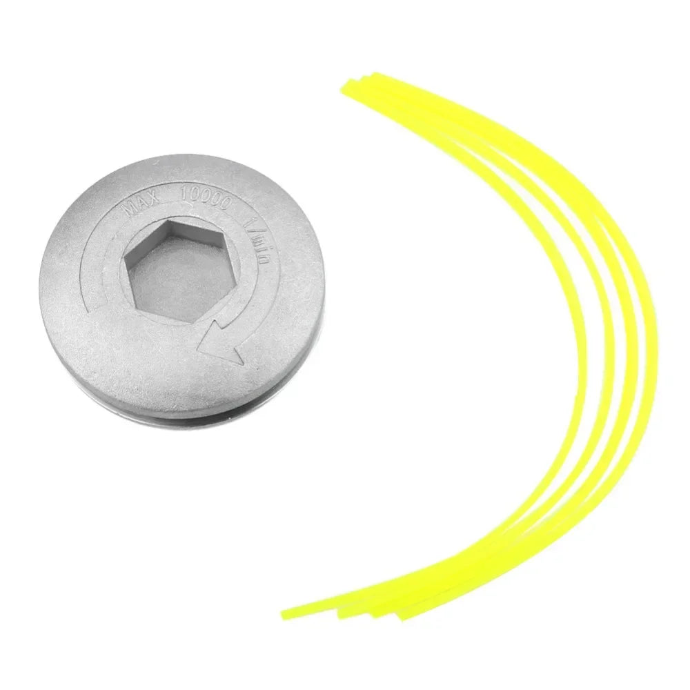 Universal Aluminum 1PCS Grass Trimmer Head with 4 Lines Brush Cutter Head Thread Nylon Grass Cutting Line Head for Lawn Mower
