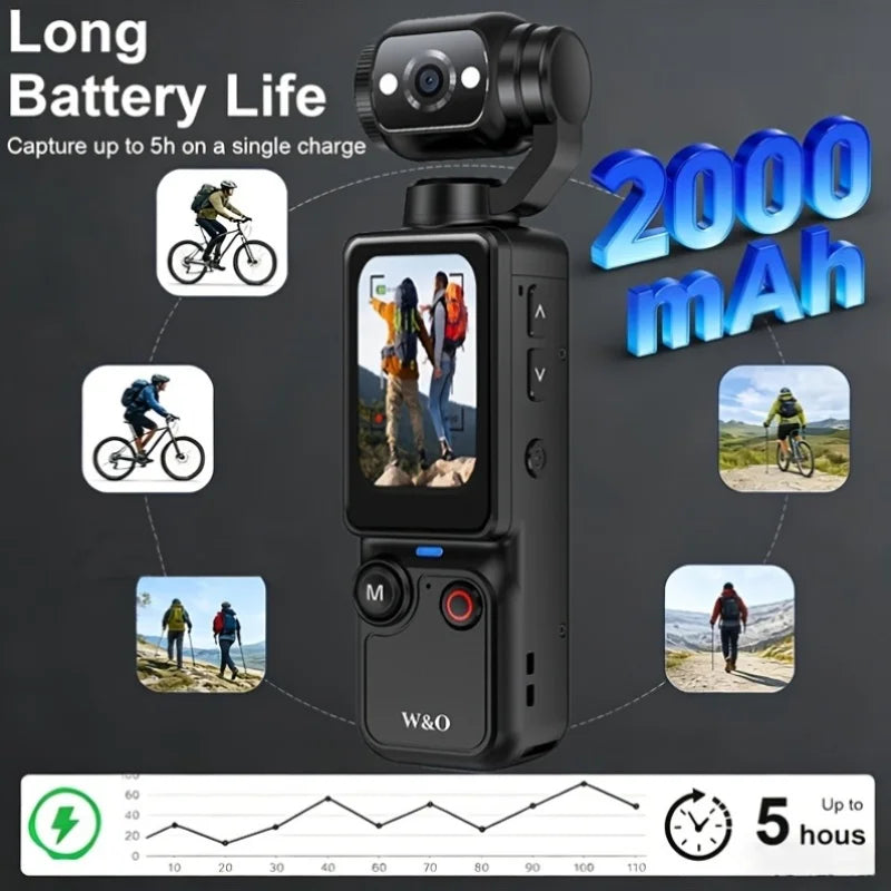4K Ultra-Light Sports Camcorder with Tripod & 32GB Memory