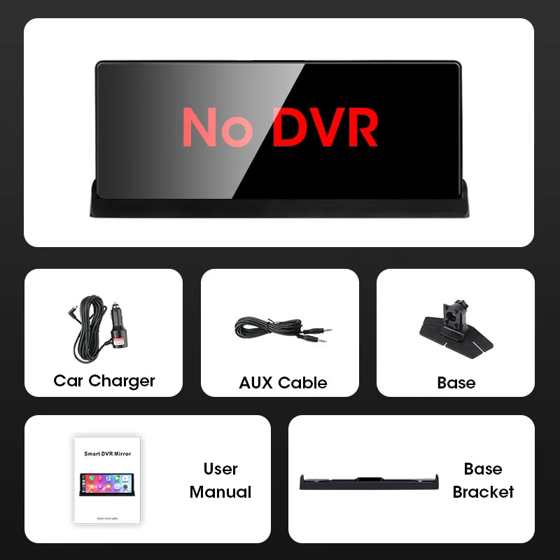 10.26" 4K Dash Cam with Wireless CarPlay & Android Auto — GPS Navigation, 5G WiFi, Rear-View Camera