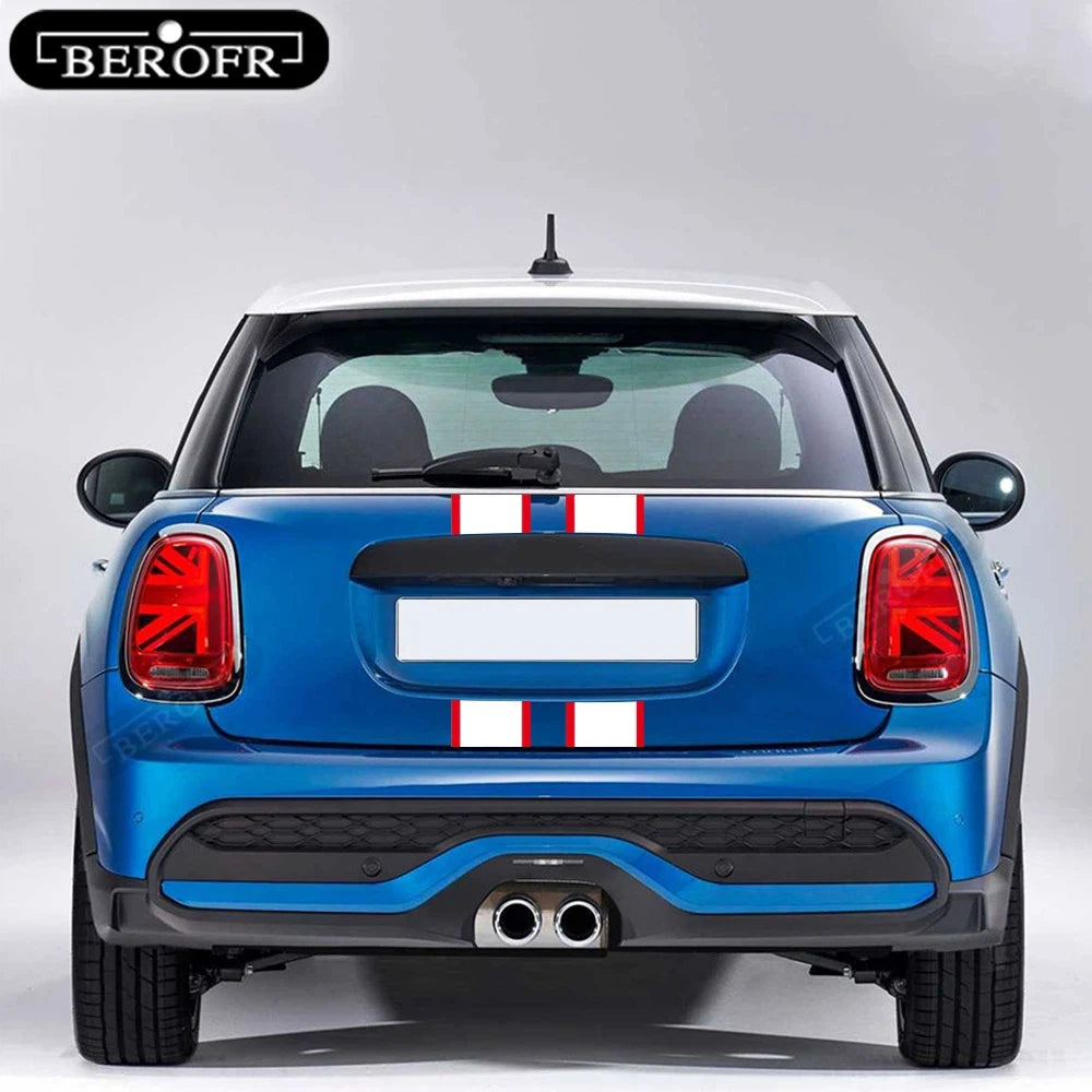 Car Hood Bonnet Stripe Decal – Vinyl Racing Stripes Compatible with MINI Cooper F55 F56 F57 R56 R57