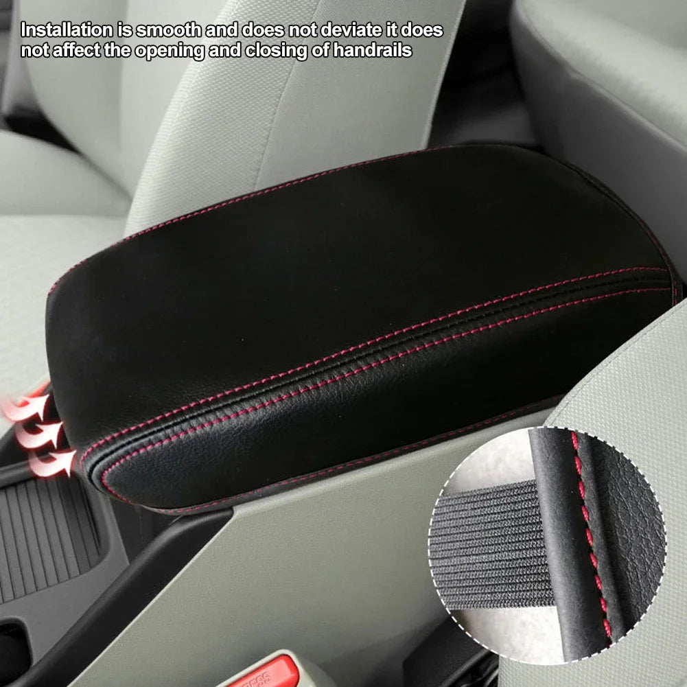 For 2012 2013 2014 2015 Honda CIVIC 9th Gen Microfiber Leather Center Control Armrest Box Cover Automotive Interior Accessories