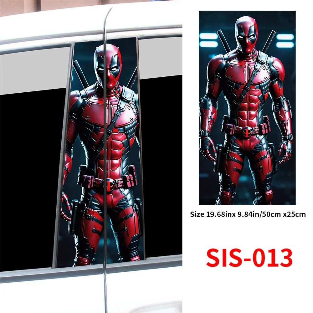Anime Hero Car Stickers Auto B-pillar Car Center Column Decoration Cover Scratches Waterproof Sunscreen Vinyl Decals Accessories
