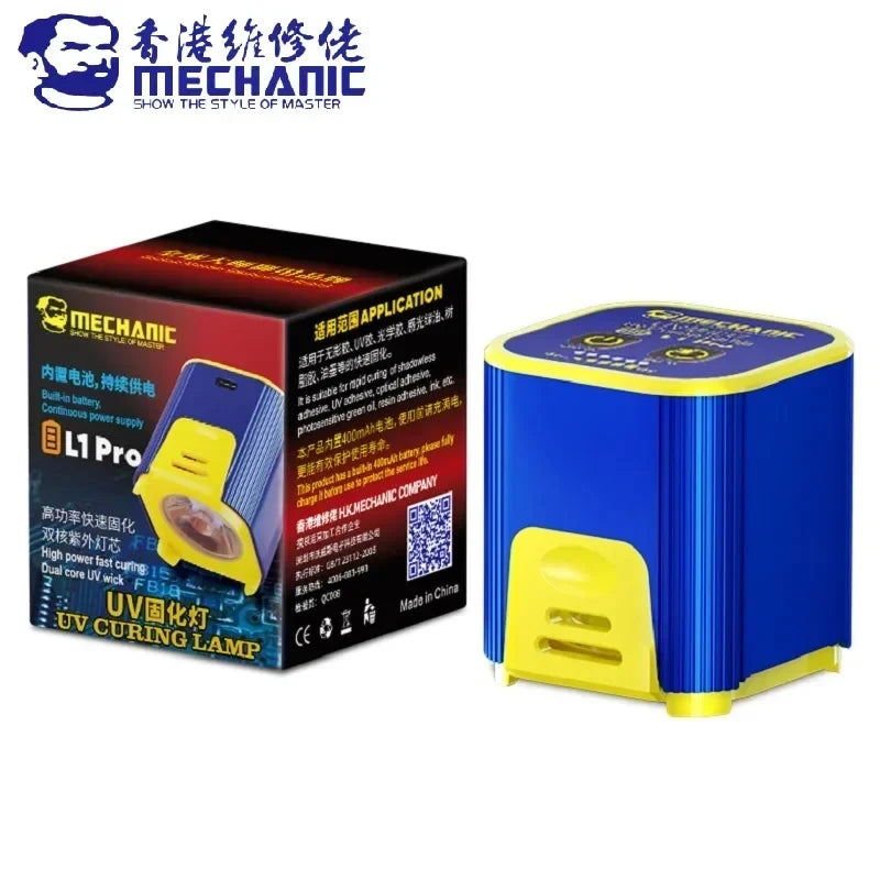 MECHANIC L1/L1 Pro UV Curing Lamp Intelligent Double Beads 7W High Power UV Curing Light  Motherboard UV Glue Curing Repair Lamp
