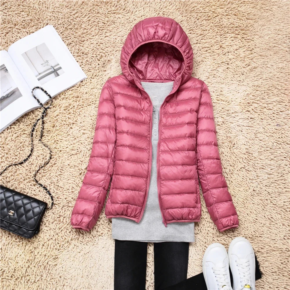 Women's Ultra Light Packable Puffer Jacket - Hooded Inner Coat - photo 15