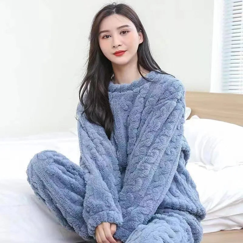 Women's Striped Flannel Pajamas - Long Sleeve Winter Sleepwear, Plus Size - photo 8