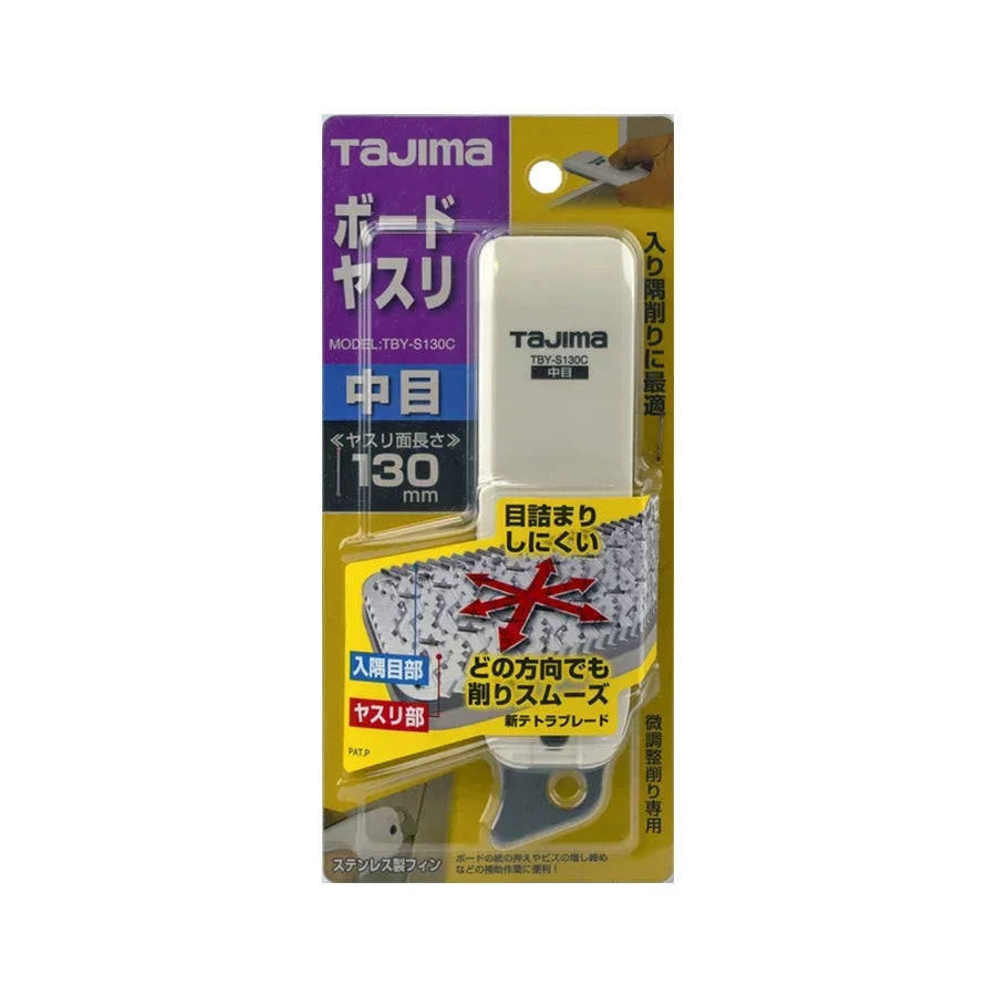 TAJIMA 1109 SERIES Plasterboard file Medium/fine toothed single face hand plane flat file Woodworking tools TBY-S130C/TBY-S130S