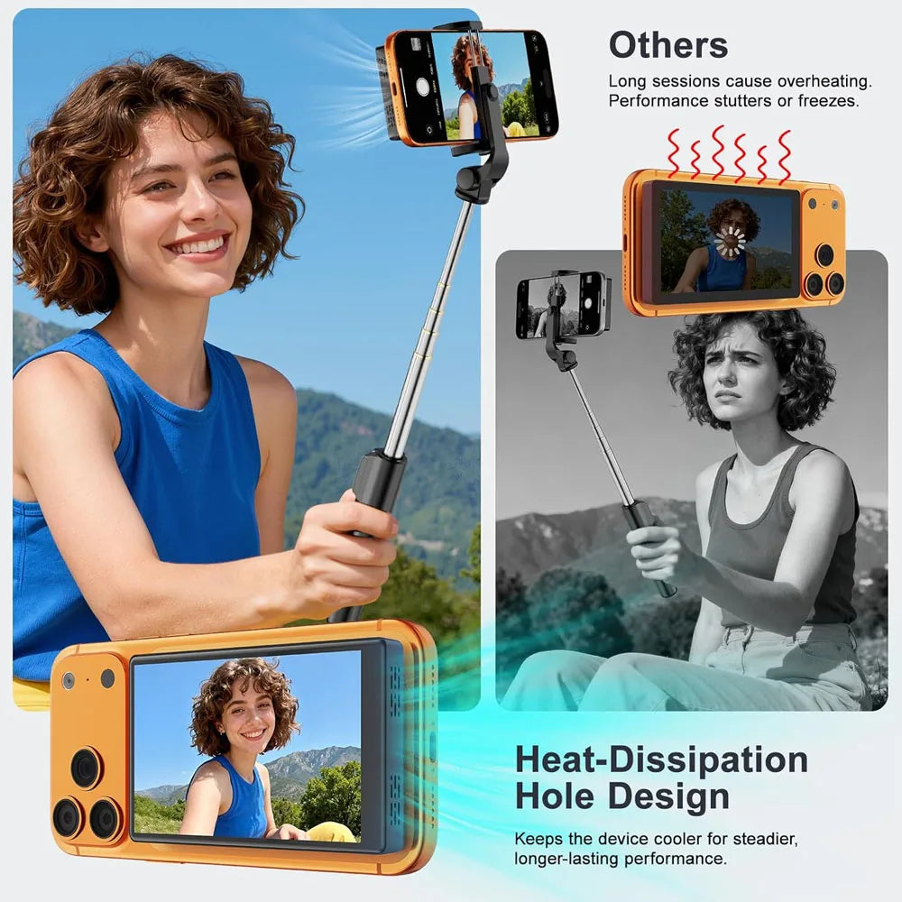Mobile Phone Wireless Magnetic Selfie Monitor Screen For Smartphone Vlog Live Stream Video Recording for iPhone Android phone
