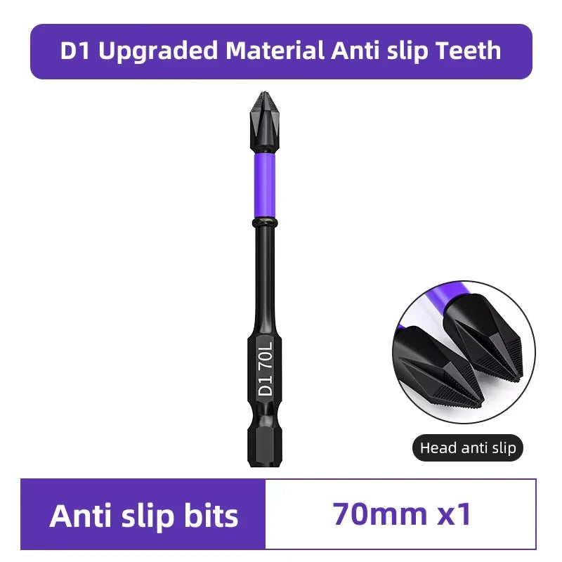 6PC Upgraded High Hardness And Strong Magnetic Bit 25/65/70/90/150mm Non-slip Cross High Hardness Electric Hand Drill Screw Set