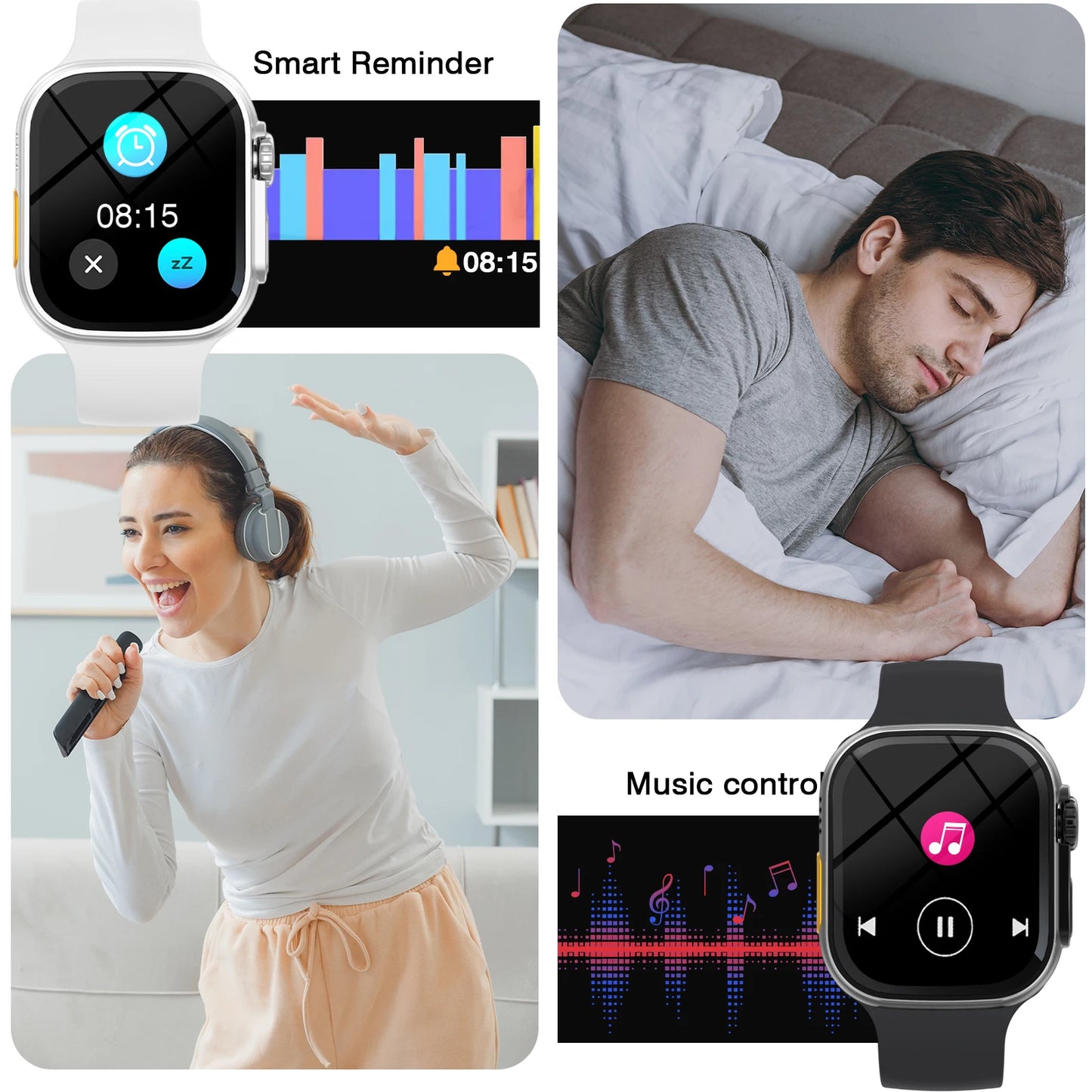 2026 New Smart Watch, Outdoor Sports and Fitness Tracker, Bluetooth Calling, Message Notifications, Suitable for Men and Women