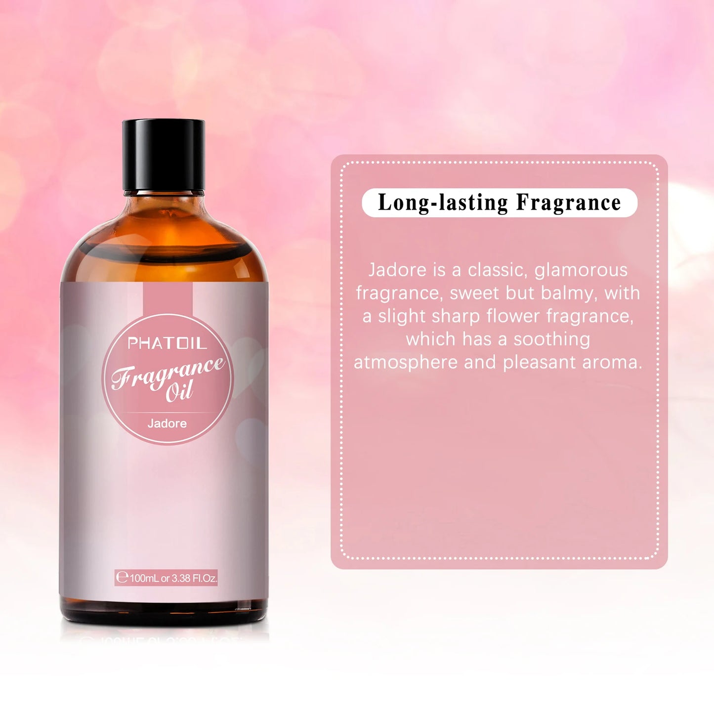 PHATOIL 100ml  White Musk Fragrance Essential Oil  Fresh Linen Honeysuckle Peach Orange Blossom for Aroma Candle Soap Making