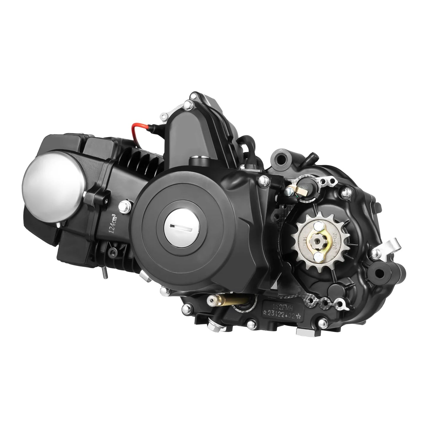 125CC 4 Stroke ATV Engine Motor Electric Start Single Cylinder Semi Auto Air-Cooled Engine Motor Aluminium for ATV GO Karts